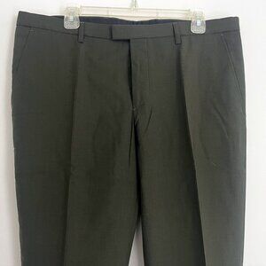 J Lindeberg Dark Gray Regular Fit Wool Dress Pants (36)